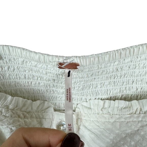 NWOT Free People Leave It To Me Peplum Babydoll Top White Size Medium - Picture 6 of 9